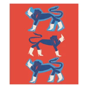 three lions.